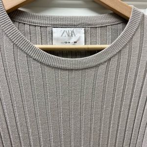Zara girls new ribbed sweater